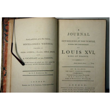 A JOURNAL OF OCCURENCES AT THE TEMPLE. DURING THE CONFINEMENT OF LOUIS XVI, KING OF FRANCE.