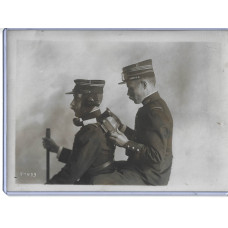 French Captain Charles Marconnet and Lieutenant Albert Fequant in Farman Biplane